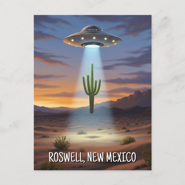 Postal OVNI Roswell Nuevo México (Anverso)