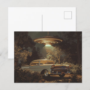 Postal OVNI y BelAir de Stanley en 1956