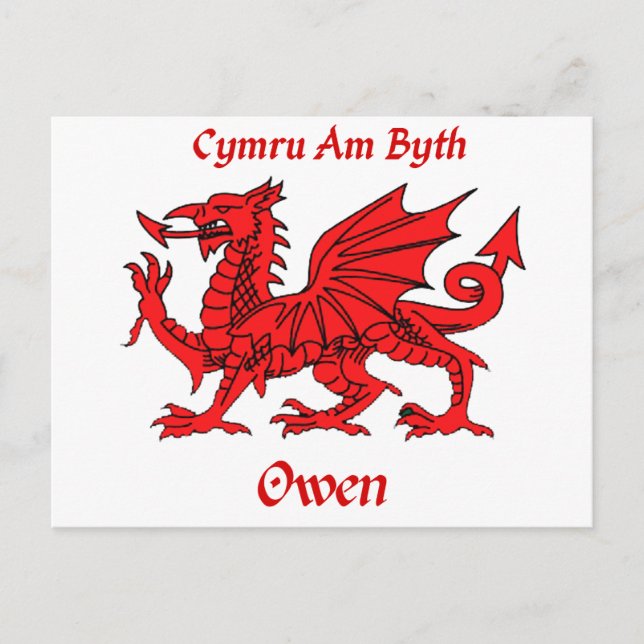 Postal Owen Welsh Dragon (Anverso)