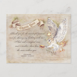Postal Owl Birthday Magical Gracias