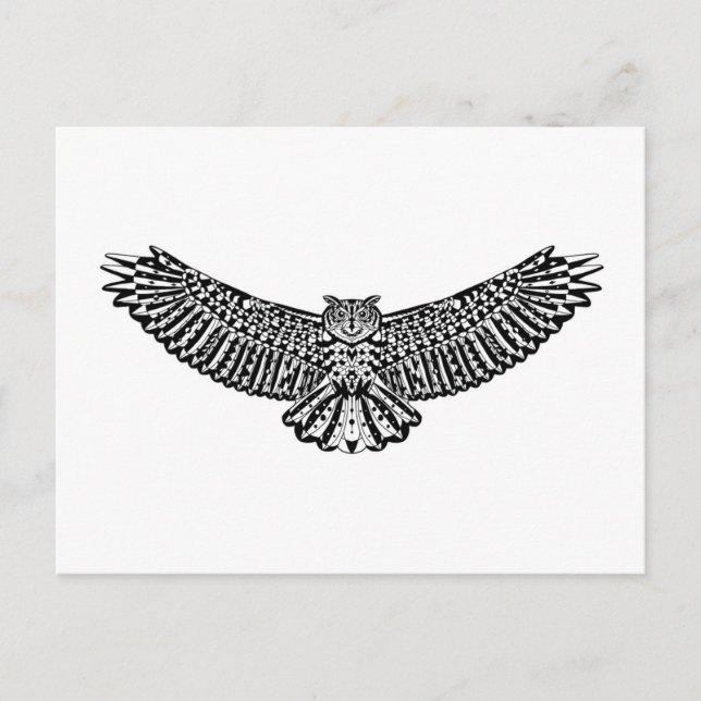 Postal Owl Doodle (Anverso)