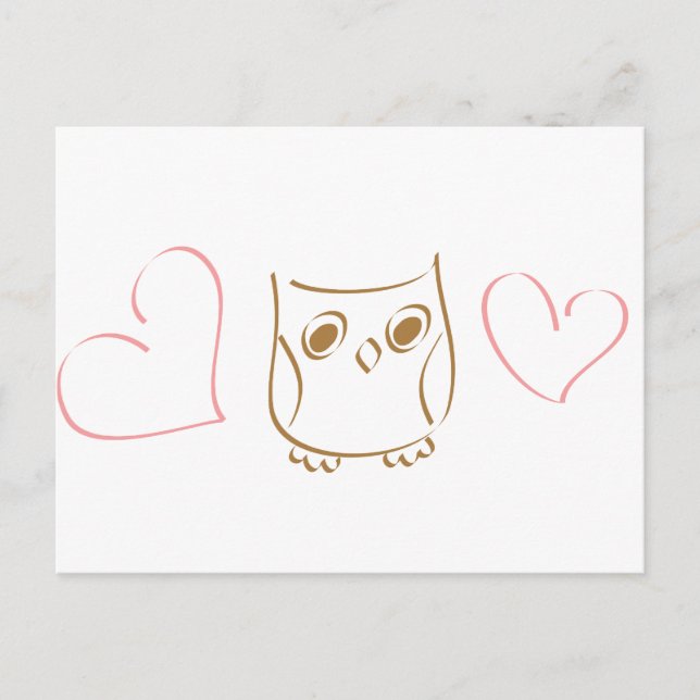 Postal Owl Doodle (Anverso)