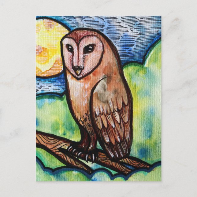 Postal Owl Golden Moon                                    (Anverso)