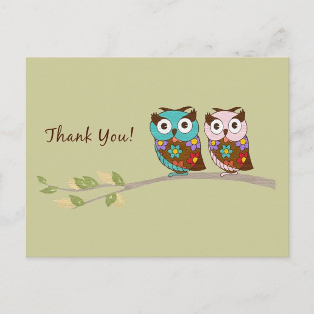 Postal Owl Gracias (Anverso)