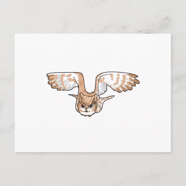 POSTAL OWL IN VUELO (Anverso)