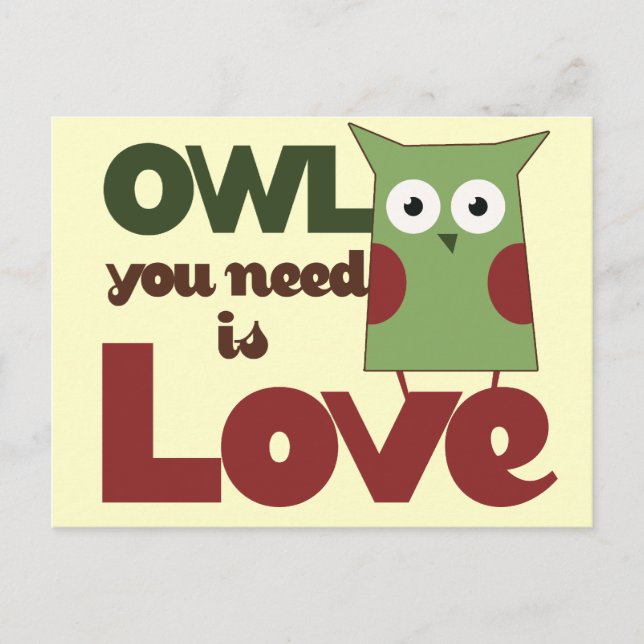 Postal Owl Love (Anverso)