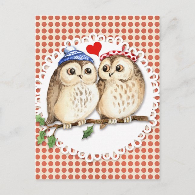 Postal Owl Love (Anverso)