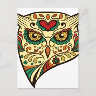 Postal Owl Sugar Skull