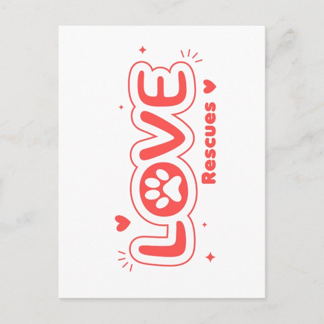 Postal OWRAssit Love Rescues (Anverso)