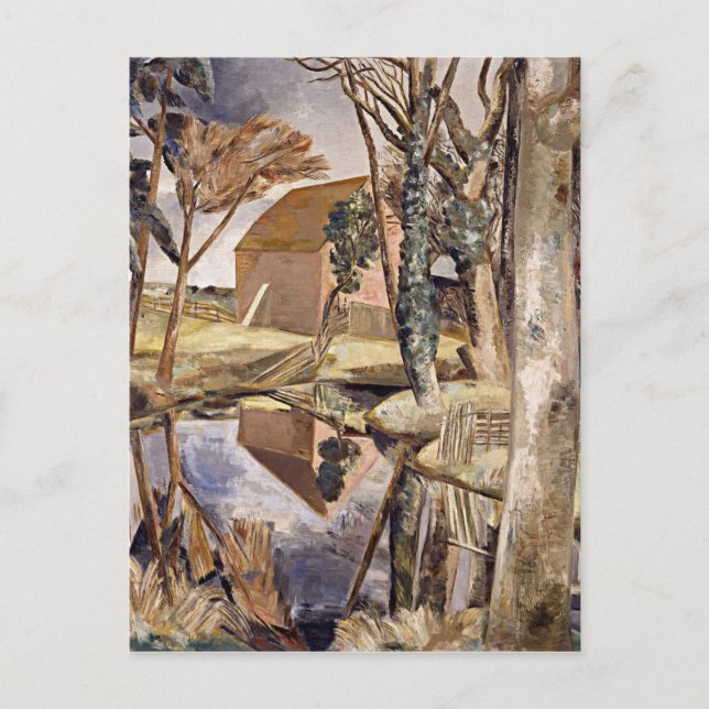 Postal Oxenbridge Pond por Paul Nash (Anverso)