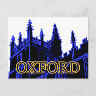 Postal Oxford Inglaterra 1986 Edificio Espirales Azul