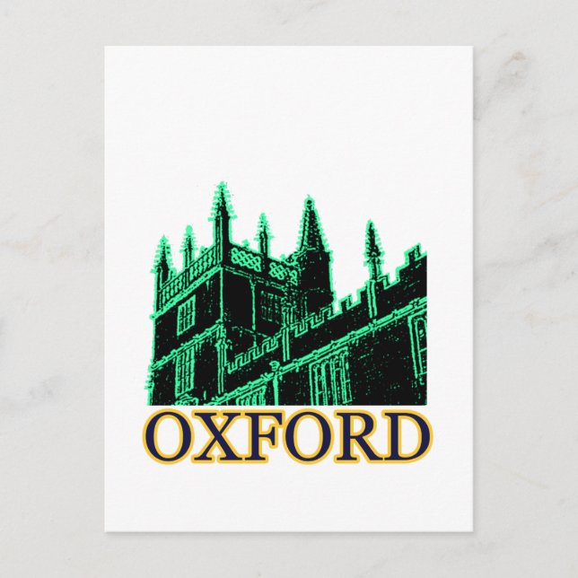 Postal Oxford Inglaterra 1986 Edificio Spirals Green (Anverso)