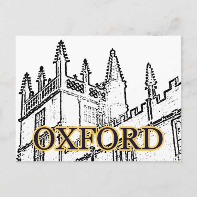 Postal Oxford Inglaterra 1986 espirales constructivos (Anverso)
