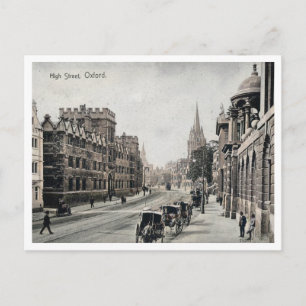 Postal Oxford Reino Unido Inglaterra High St 1900s Vintag