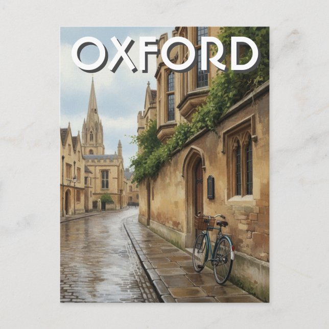 Postal Oxford University England Travel (Anverso)
