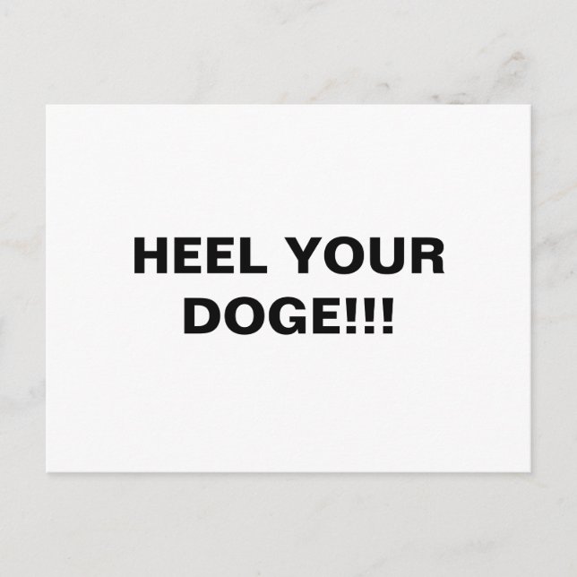 POSTAL ¡¡¡OYE A TU DOGE!!! (Anverso)