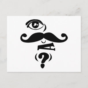 Postal Oye Mustache U a Question