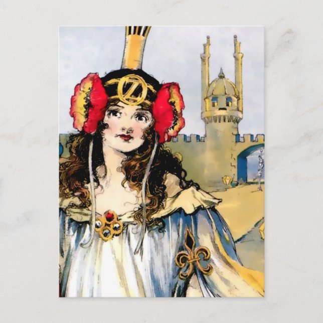 Postal “Ozma de Oz” por John R Neill (Anverso)