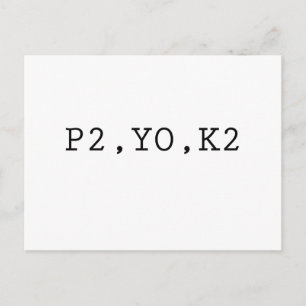 POSTAL P2, YO, K2
