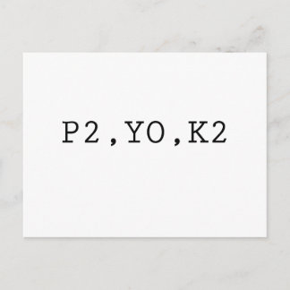 POSTAL P2, YO, K2