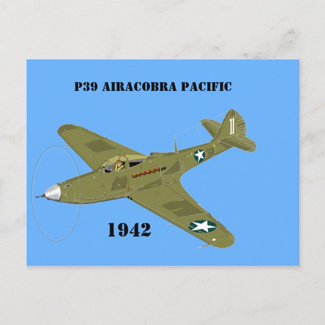 Postal P39 Airacobra Pacific, 1942 (Anverso)