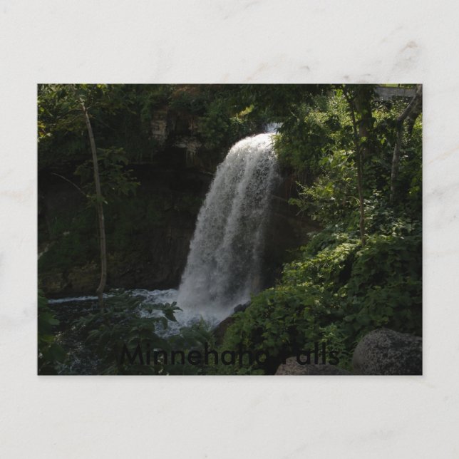 Postal P8140044, Cataratas de Minnehaha (Anverso)