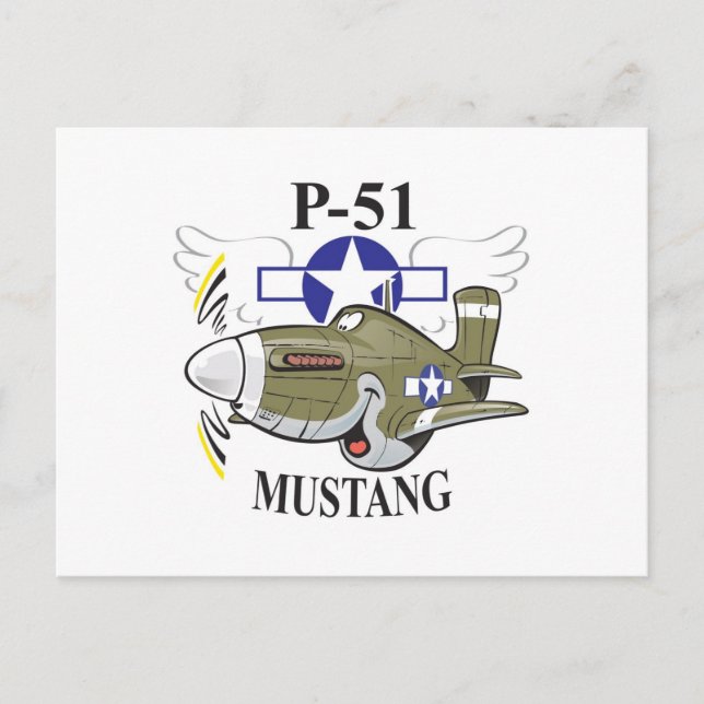 Postal p-51 mustang (Anverso)