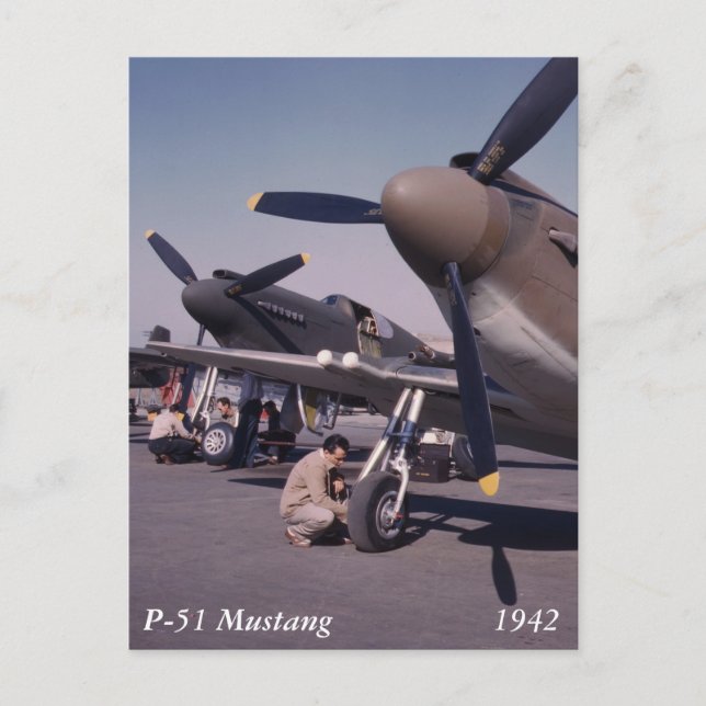 Postal P-51 Mustang, 1942 (Anverso)