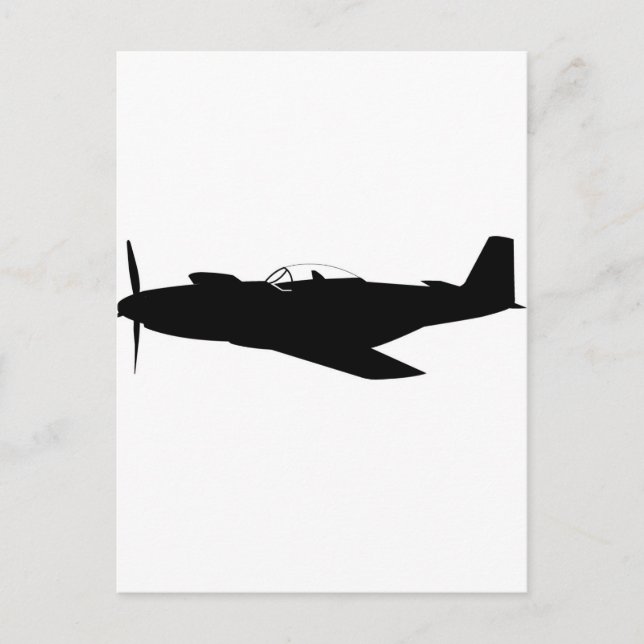Postal P-51 Mustang Silhouette (Anverso)