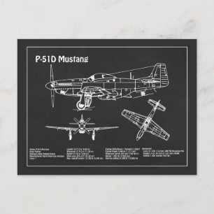 Postal P-51D Mustang - Plano aéreo PD