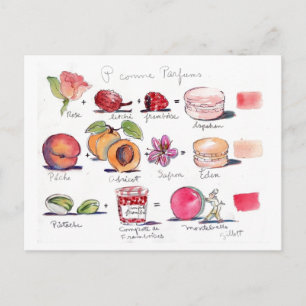 Postal P comme Parfum Macaron