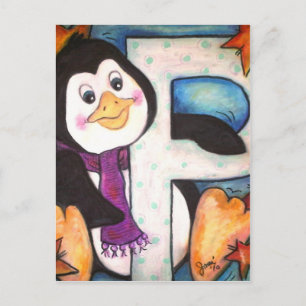 Postal P es para Penguin