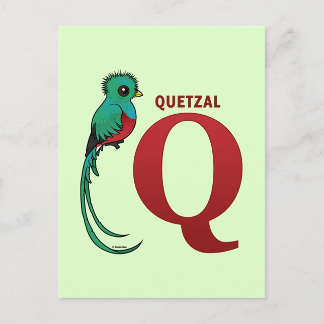 Postal P para Quetzal (Anverso)