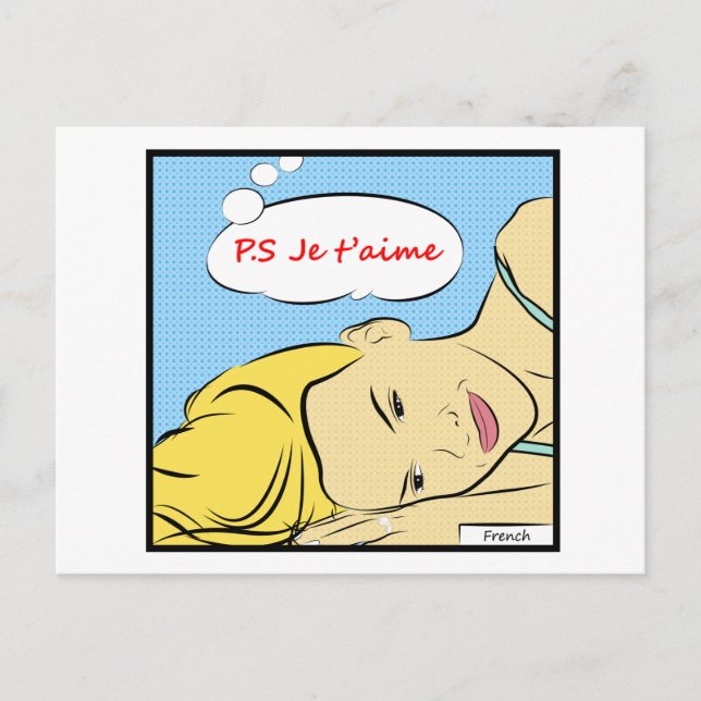 Postal P.S Je t'aime (Anverso)