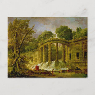 Postal Pabellón con cascada, 1760