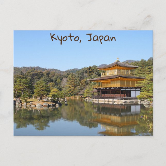 Postal Pabellón de Oro, Kioto, Japón (Anverso)