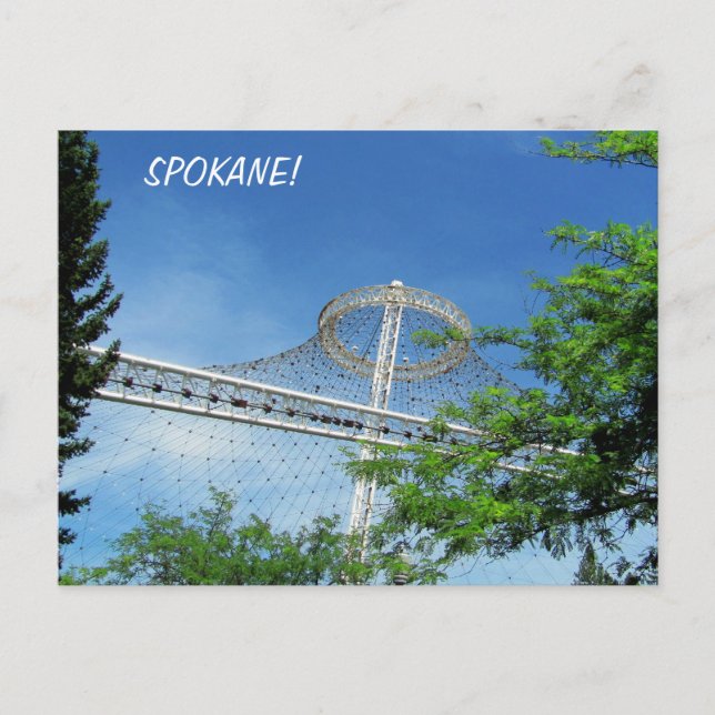 Postal Pabellón estadounidense de Spokane en el parque Ri (Anverso)