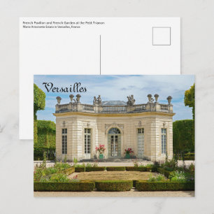 Postal Pabellón Francés y Jardín Francés en Versalles