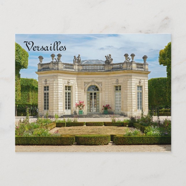 Postal Pabellón francés y jardín francés en Versalles (Anverso)