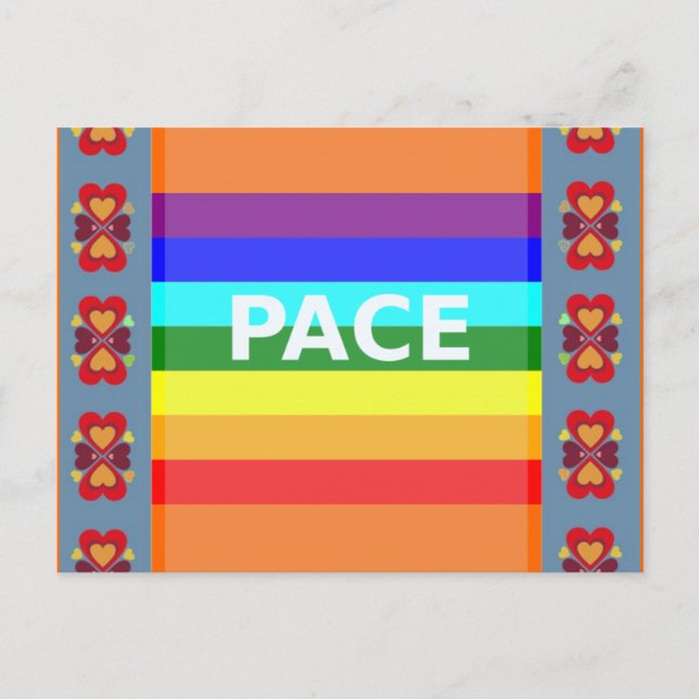 Postal Pabellón italiano Pace(Peace) (Anverso)
