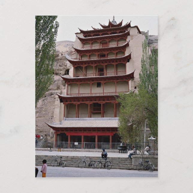 Postal Pabellón que alberga el Gran Buda, las cuevas de M (Anverso)