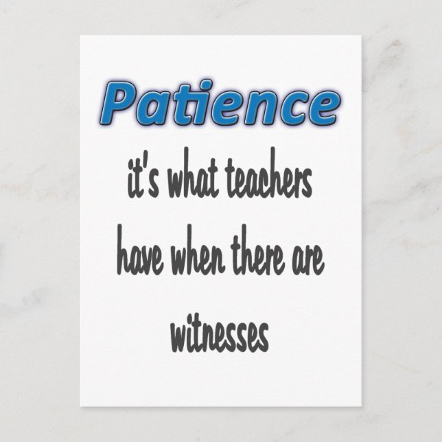 Postal Paciencia (Anverso)