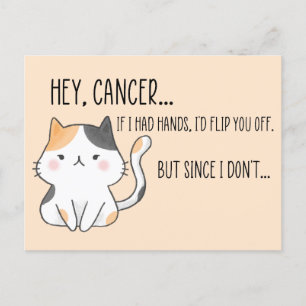 Postal Paciente de cáncer divertido, amante de los gatos