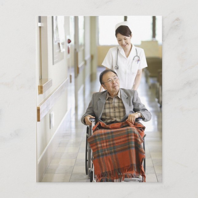 Postal Paciente y enfermera (Anverso)