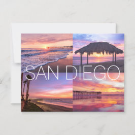 Postal Pacific Beach Windansea Ocean Sunset San Diego
