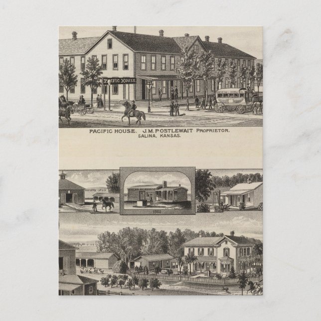 Postal Pacific House, Salina Valley Farm, Kansas (Anverso)