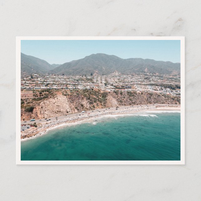 Postal Pacific Palisades Aerial View of PCH (Anverso)