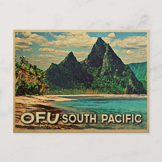 Postal Pacífico Sur de Ofu Vintage (Anverso)