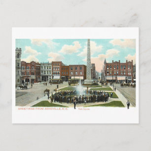 Postal Pack Square vintage, Asheville, Carolina del Norte