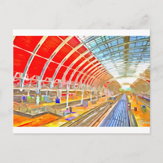 Postal Paddington Station London Pop Art (Anverso)